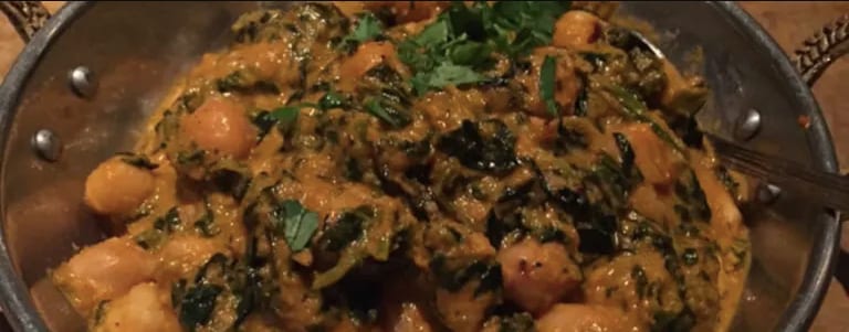 Chana Saag (ChickPeas+ Spinach).