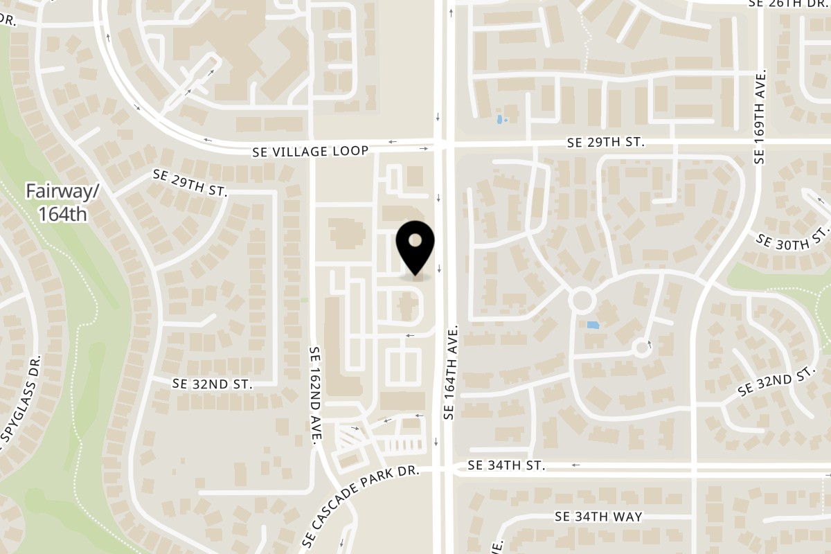 Map showing the location of Chutneys Fine Indian Restaurant on 3000 SE 164th Ave. in Vancouver